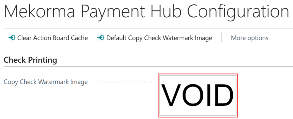 Click the watermark to select your own watermark for check copies. Screenshot of the Check Copy Watermark image.