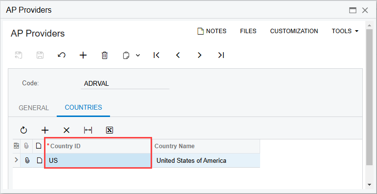 Click to add a country for specific validations. Click to add a country for specific validations.