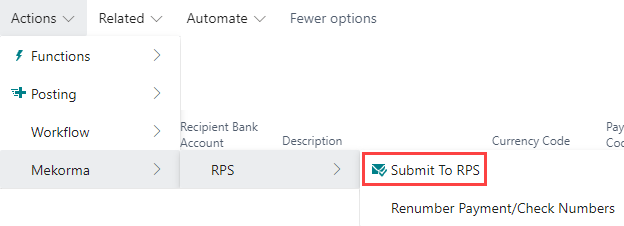 Navigating to submit a payment to RPS Navigating to submit a payment to RPS