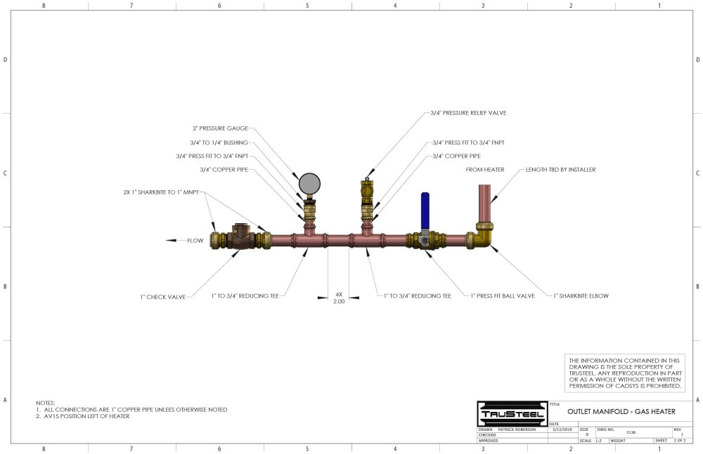 HEATER MANIFOLD DIAGRAM [OUT] AutoVap15 PreInstallation Requirements 1