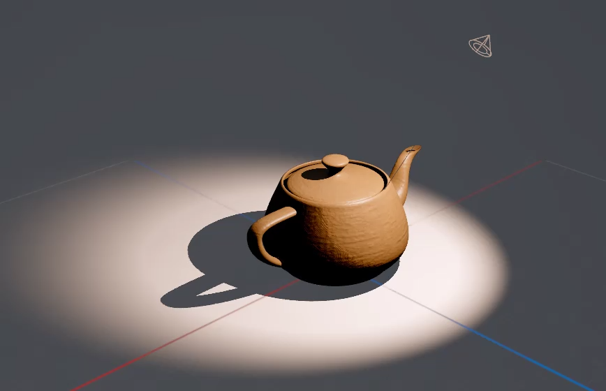 An example of a spotlight on a teapot An example of a spotlight on a teapot
