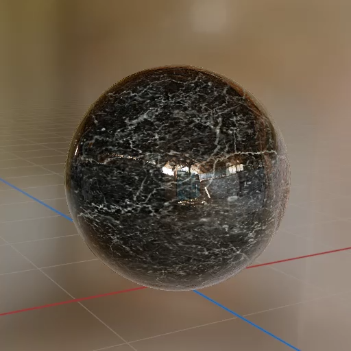 A rendering of Marble 016 on a sphere A rendering of Marble 016 on a sphere