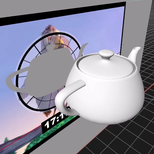 Example of Cast shadow but no receive projection Example of Cast shadow but no receive projection