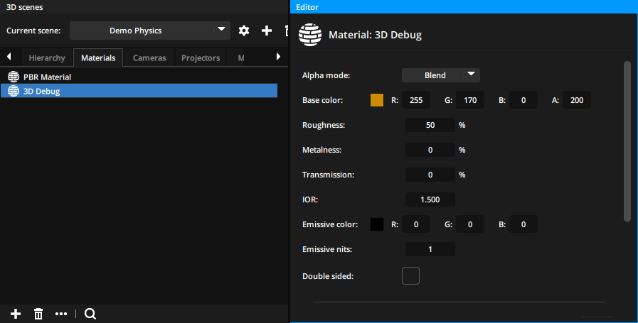 Creating a debug material for 3D Physics Creating a debug material for 3D Physics