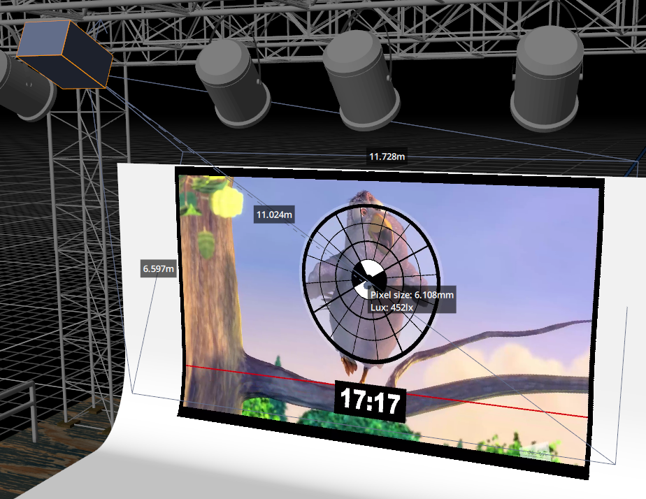 Projector information displayed in the 3D Viewer Projector information displayed in the 3D Viewer