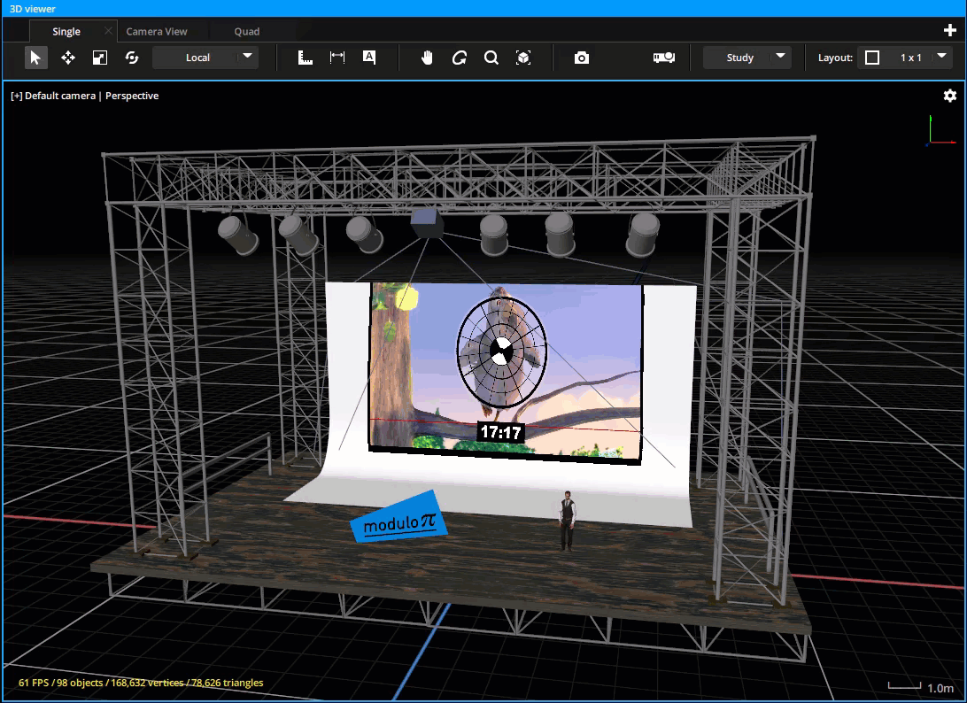 Demo scene in Study mode Demo scene in Study mode