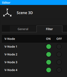 Filter tab in 3D Scene settings Filter tab in 3D Scene settings