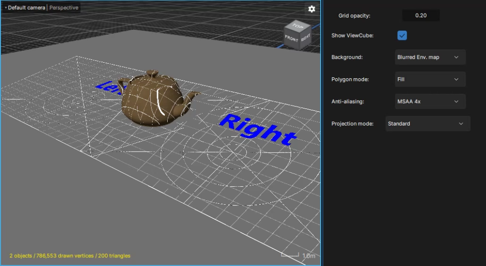3D View settings - Modulo Kinetic user manual - V7