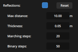 3D View settings Reflections parameters 3D View settings Reflections parameters