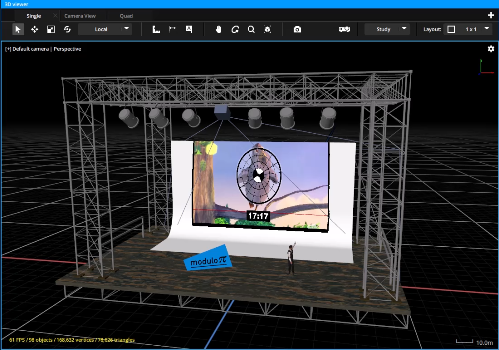 Example of single view in 3D Viewer panel Example of single view in 3D Viewer panel