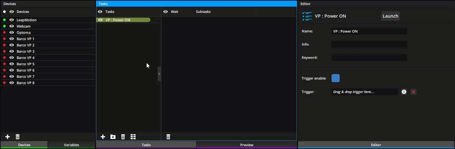 Setting up multiple devices at once in a subtask with a drag & drop. Setting up multiple devices at once in a subtask with a drag & drop.