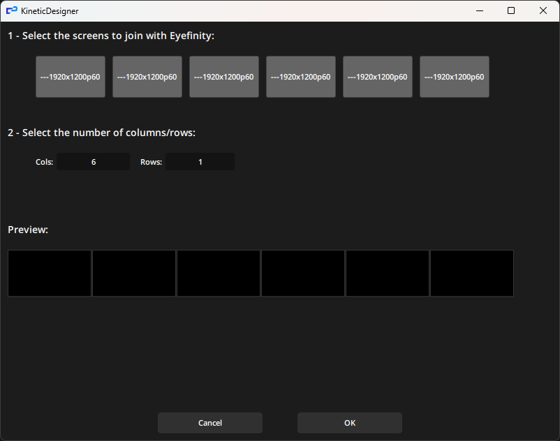 Create Eyefinity window Create Eyefinity window