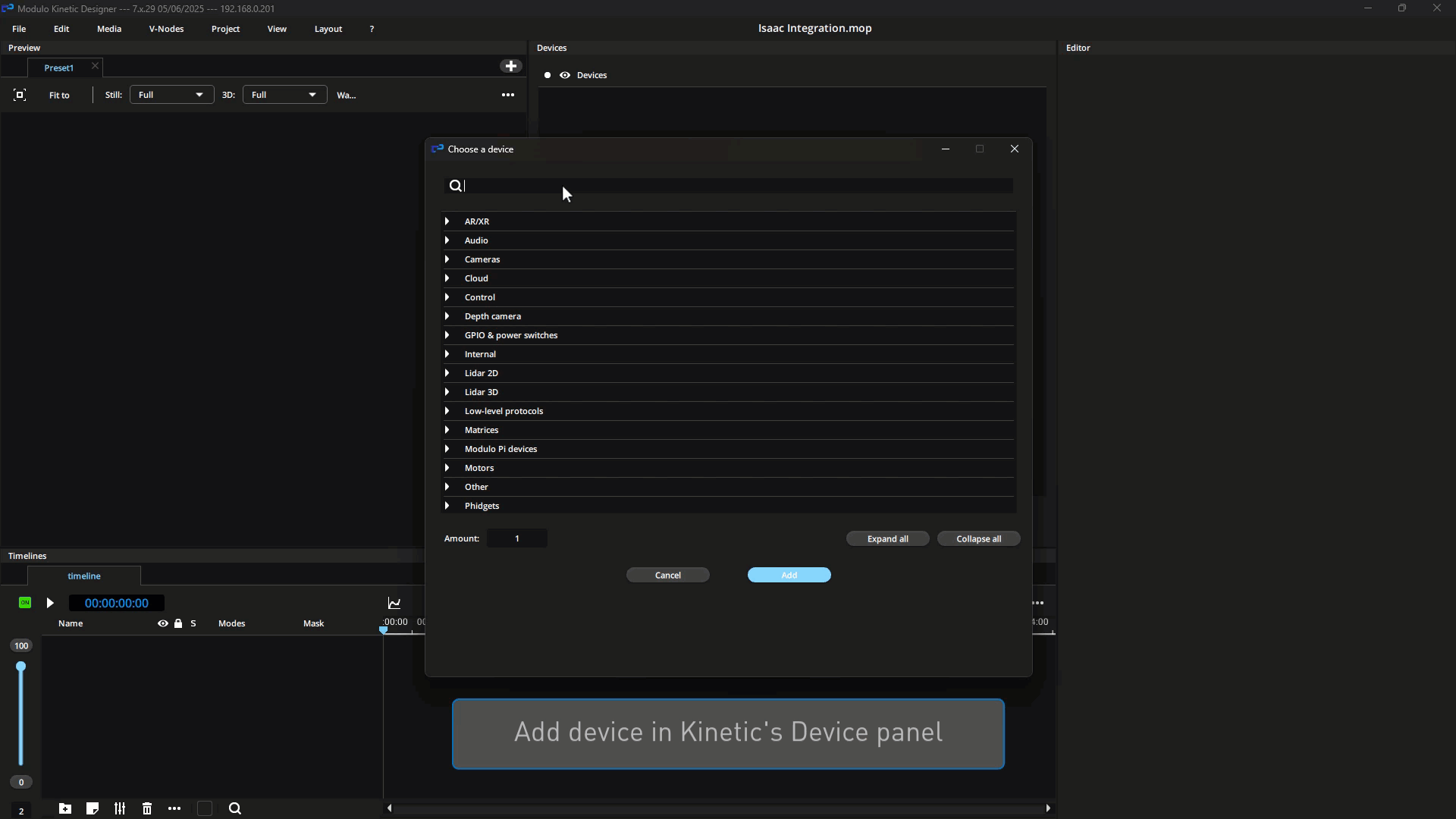 Animated image previewing the ISAAC integration with Kinetic v7 Animated image previewing the ISAAC integration with Kinetic v7