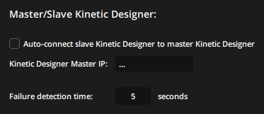Master/Slave tab of the Preferences window Master/Slave tab of the Preferences window