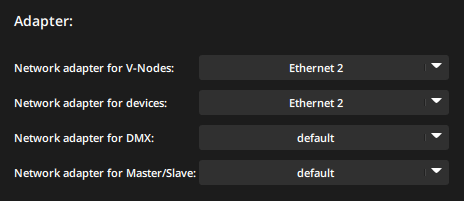Network tab of the Preferences window Network tab of the Preferences window