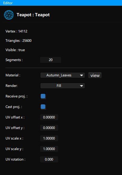 applying material via an instance
