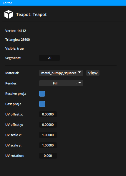 applying material via an instance