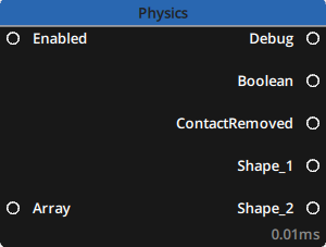 3D Physics node in Graph Editor 3D Physics node in Graph Editor