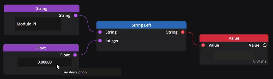 Example of String Left node returning the leftmost characters of a string Example of String Left node returning the leftmost characters of a string
