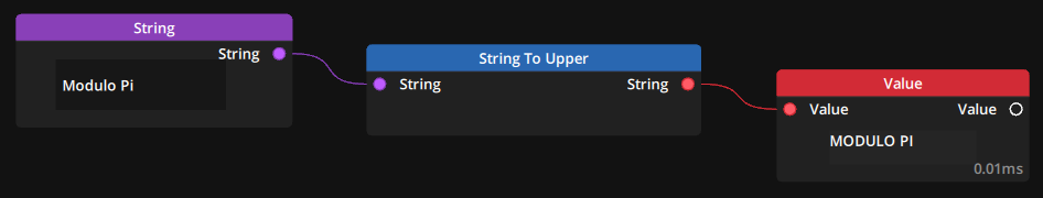 Example of String To Upper node converting all characters to upper case Example of String To Upper node converting all characters to upper case
