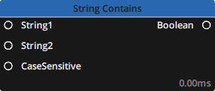 Preview of the String > Contains node Preview of the String > Contains node