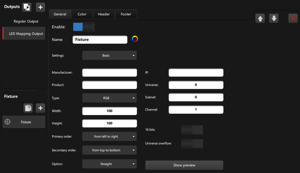 Basic Fixture on a LED mapping in Modulo Player Basic Fixture on a LED mapping in Modulo Player