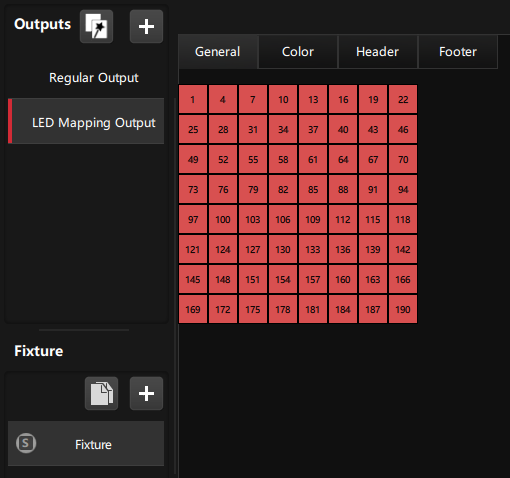 Previewing a basic Fixture on a LED mapping in Modulo Player Previewing a basic Fixture on a LED mapping in Modulo Player