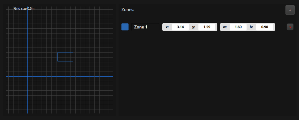 Setting trigger zones on a 2D LiDAR in Modulo Player