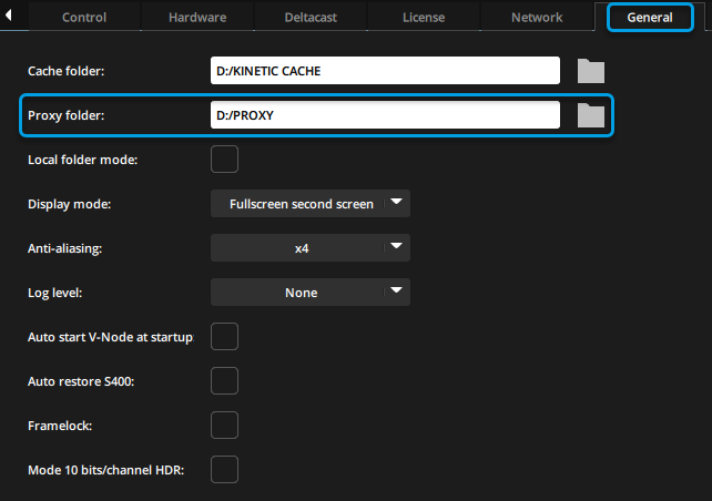 Setting up the Proxy Folder in the Remote Settings. Setting up the Proxy Folder in the Remote Settings.