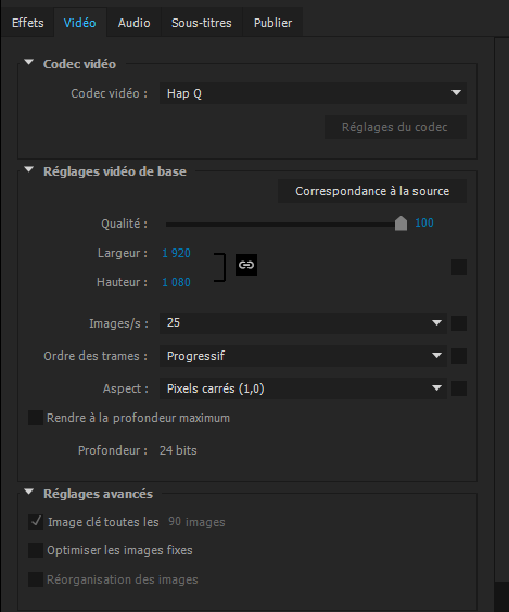 after effects hap codec