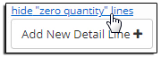 Hide Zero Quantity Link Hide Zero Quantity Link