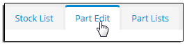 Part Edit Tab Part Edit Tab