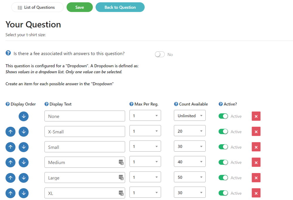 Drop Down Answers PB Manual 1