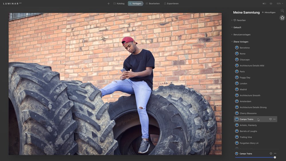 Vorlagen Migrieren Luminar Ai