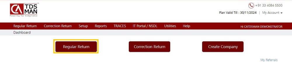 Dashboard - Regular Return dashboard-regular-return