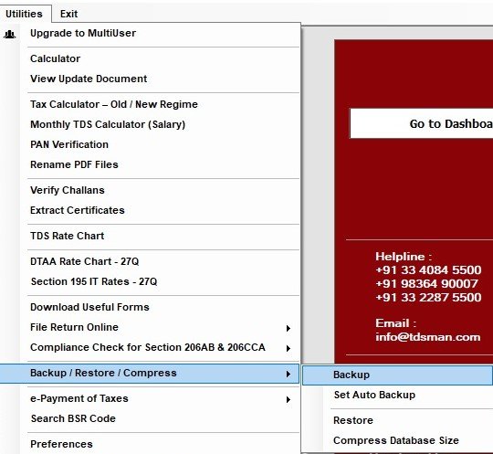 Utilities - backup backup-button