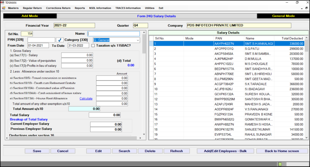 Bulk Deletion of Employees Bulk Deletion of Employees