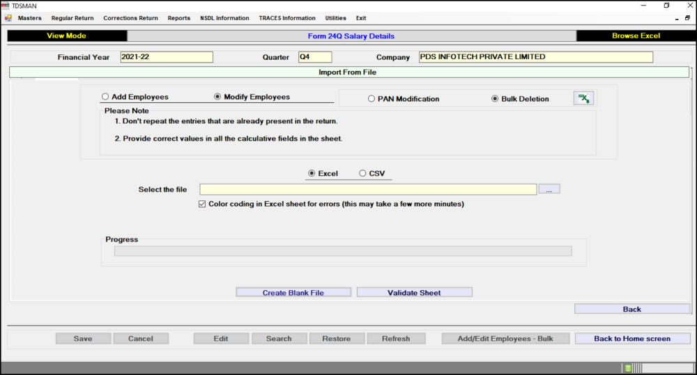 Bulk Deletion of Employees Bulk Deletion of Employees