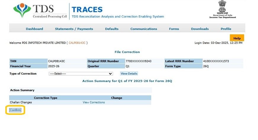 Add Challan to Statement 11