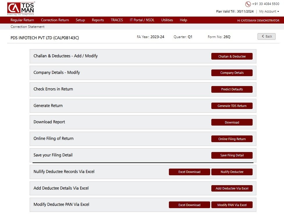 Correction - Dashboard
