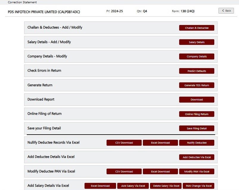 Correction - Dashboard