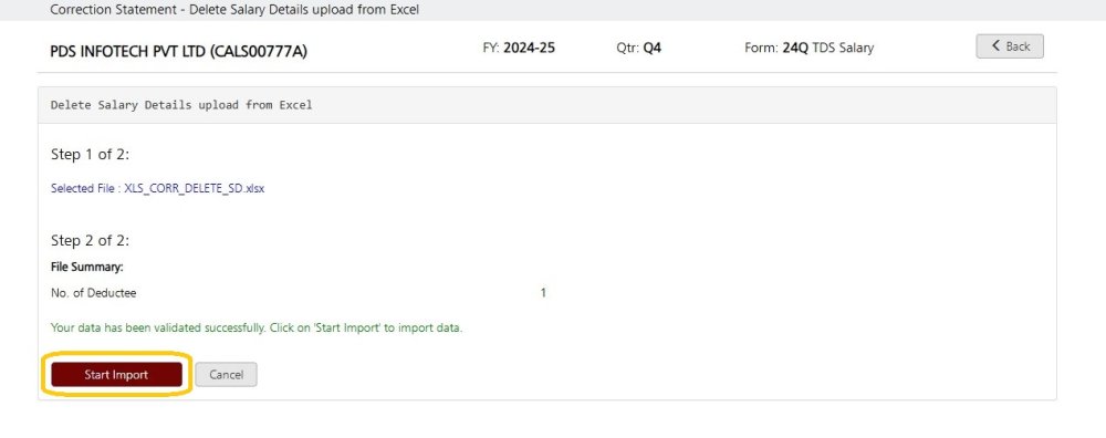 Delete Salary via Excel 5