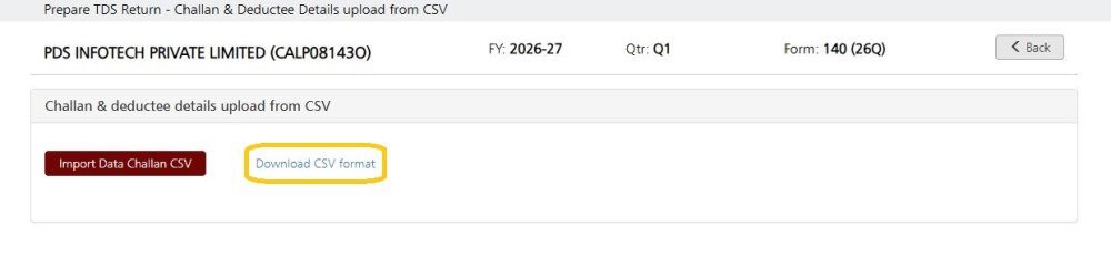 Download Challan CSV