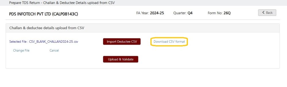 Download Deductee CSV