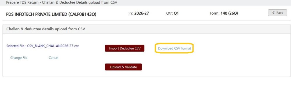 Download Deductee CSV