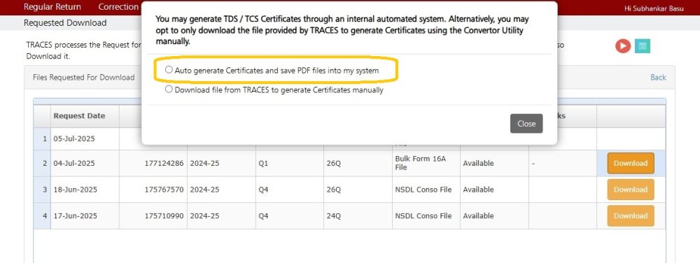 Download requested files 4