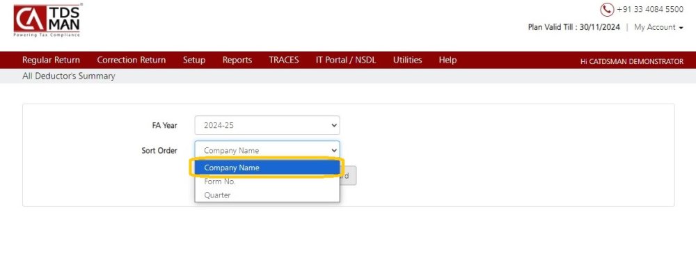Fig 2 All Deductor's Summary