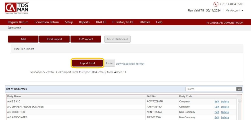 Deductee Add Excel 4