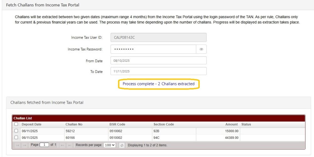 Fetch Challans From It Portal 3