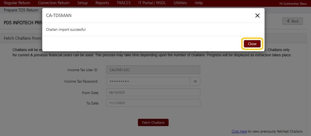 Fetch Challans From It Portal 5